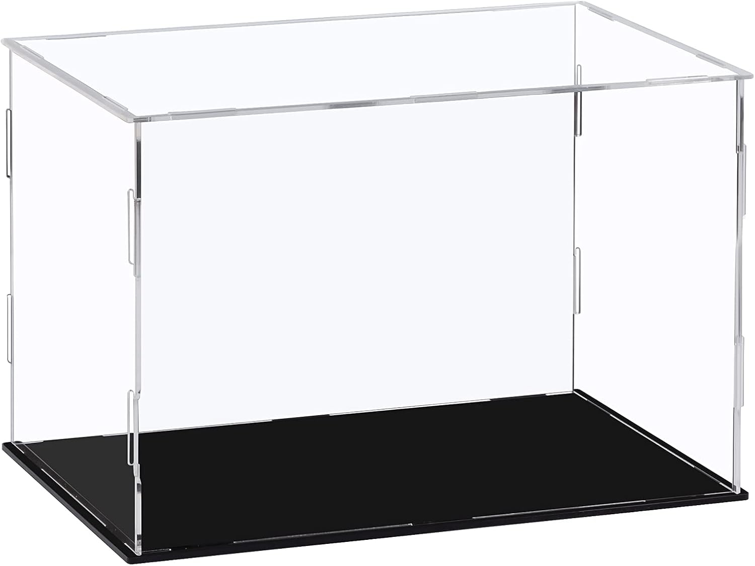 Acrylic Display Case Clear Display Box Assemble Countertop Cube for Collectibles, Action Figures, Miniature Figurines Dustproof Protection Storage & Organizing (Black, 30x20x20cm) - Image 6