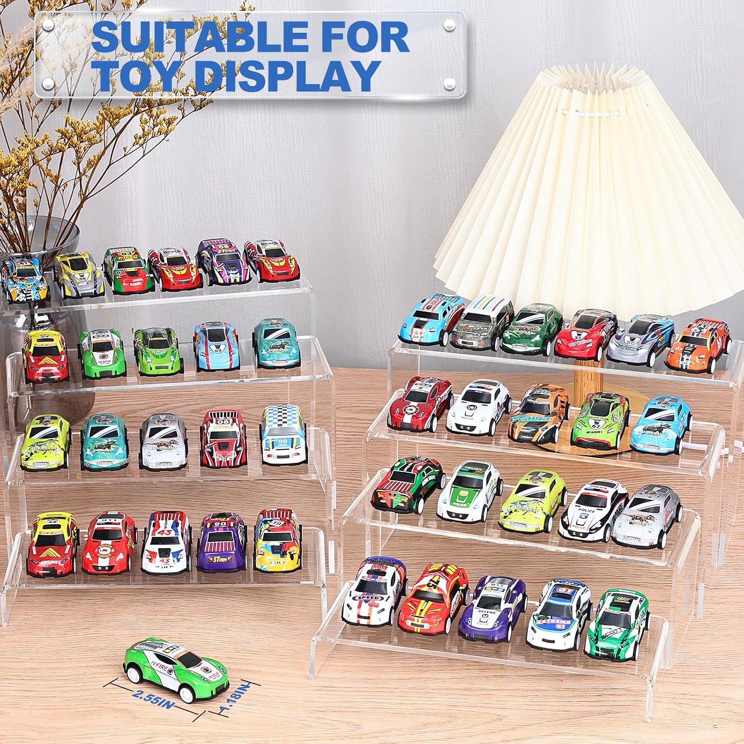 Aheroi Acrylic Risers Display Stands, Acrylic Stands for Display 8Pcs 2Set - Image 6
